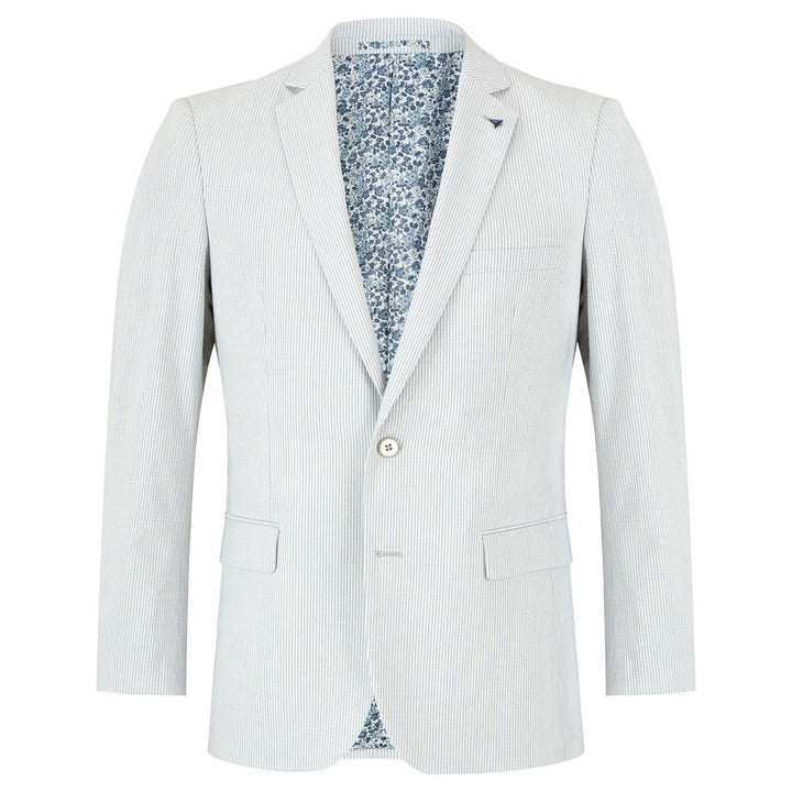 DG's Drifter Marseille 14026 21 Light Blue Striped Blazer Jacket - Baks Menswear Bournemouth