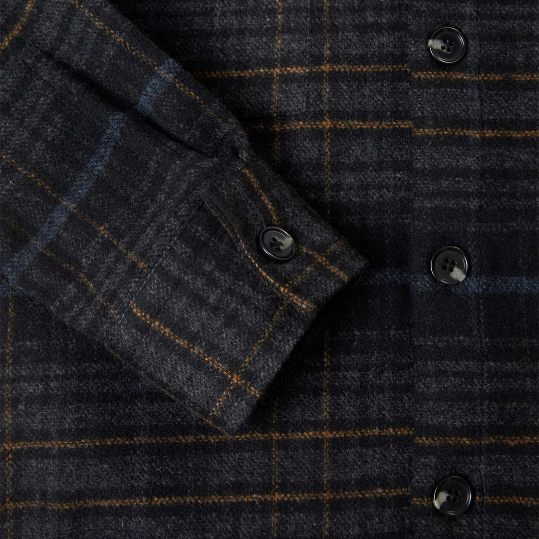 DG's Drifter Overshirt Checked Charcoal Grey 1-14690-09 - Baks Menswear Bournemouth