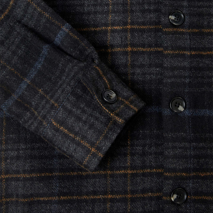 DG's Drifter Overshirt Checked Charcoal Grey 1-14690-09 - Baks Menswear Bournemouth