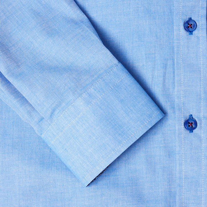DG's Drifter Shirt Geneva Long Sleeve Casual Shirt Sky Blue 1-14540-23- Baks Menswear Bournemouth