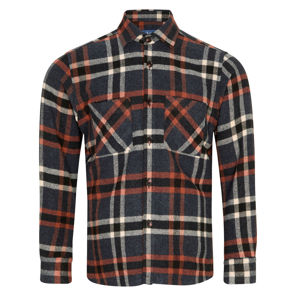 DG's Drifter Brando 14074 Navy Checked Overshirt 29, front view
