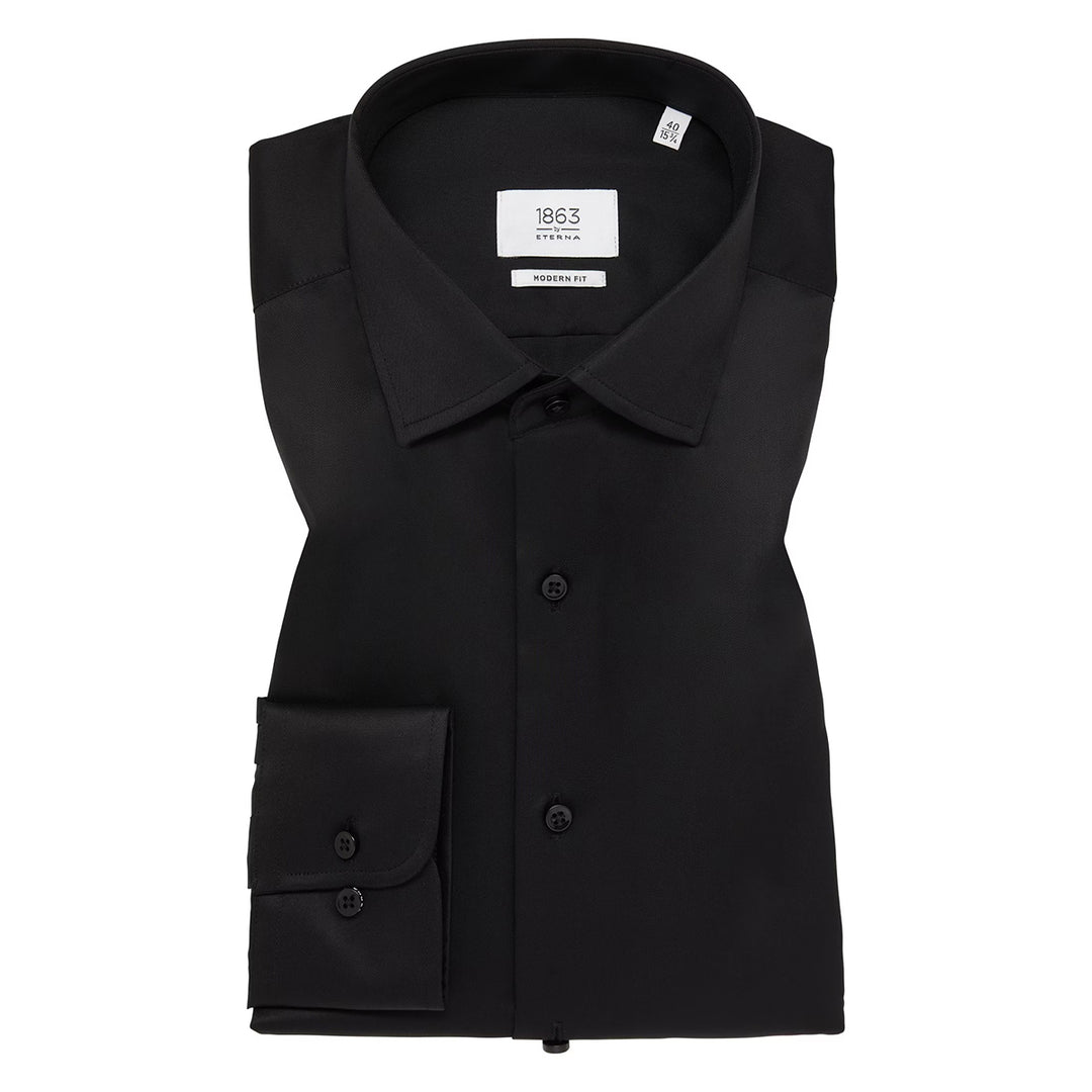 Black sleeveless shirt with a collar on a white background