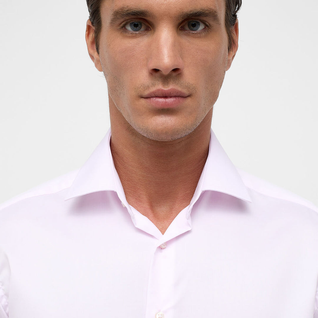 Eterna 1SH04302 8005-50X687 Light Pink Two Ply Modern Fit Mens Long Sleeve Shirt - Baks Menswear Bournemouth