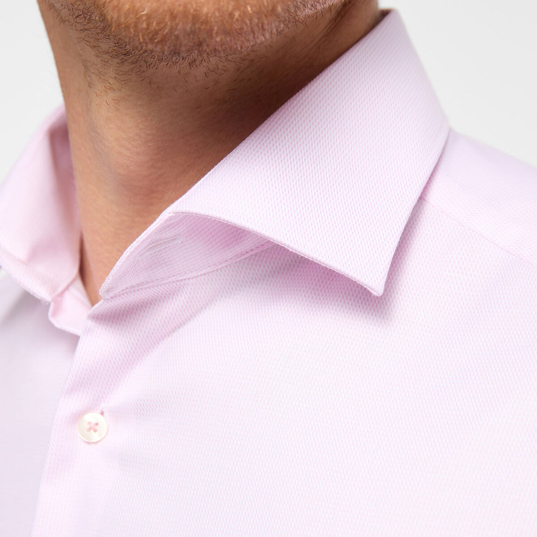 Eterna 3116-50-X169 Rose Pink Textured Twill Modern Fit Shirt - Baks Menswear Bournemouth