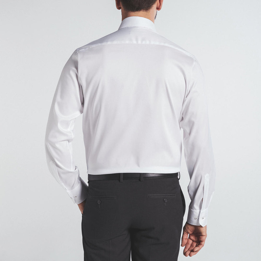 Eterna 3377-00-X18K White Mens Long Sleeve Modrn Fit Performance Shirt - Baks Menswear Bournemouth