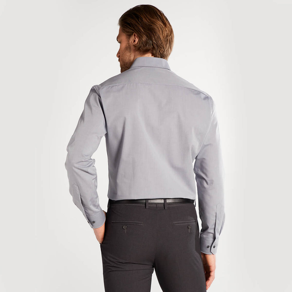 Eterna 8500-32-X157 Grey Mens Modern Fit Long Sleeve Shirt - Baks Menswear Bournemouth