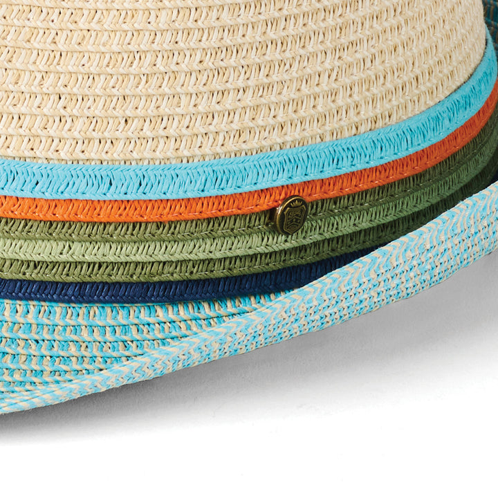 Failsworth Seville Natural Aqua Toyo Straw Trilby Hat - Baks Menswear Bournemouth
