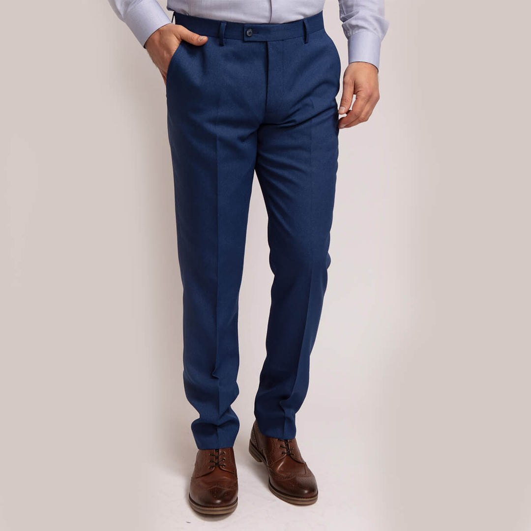 Fratelli Uniti FTR1054 Blue 21 Suit Trousers - Baks Menswear