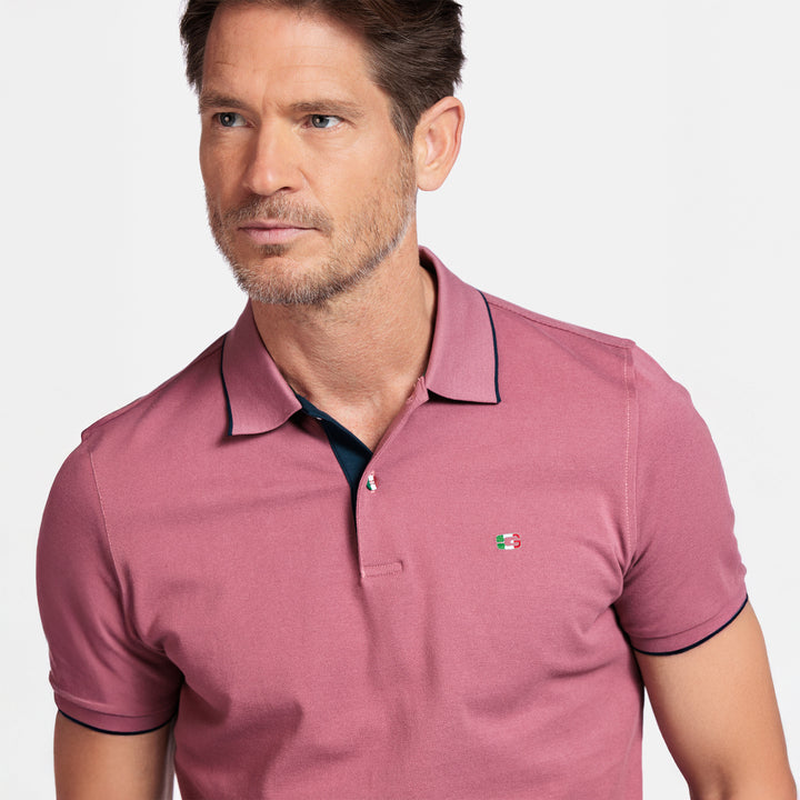 Giordano 516587 50 Dark Mauve Nico Pique Polo Shirt