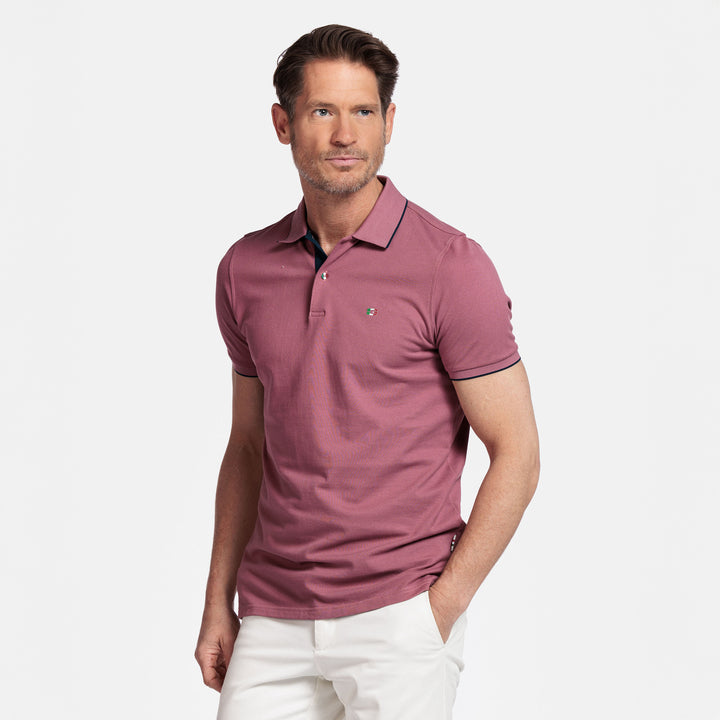 Giordano 516587 50 Dark Mauve Nico Pique Polo Shirt