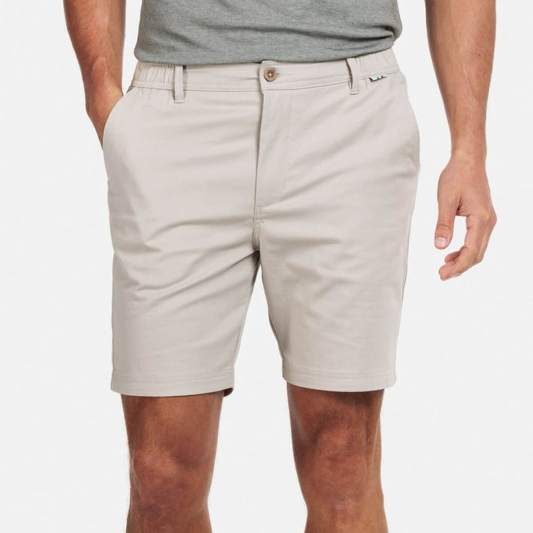 Giordano 311118 81 Porter Beige Elastic Waist Mens Shorts - Baks Menswear Bournemouth