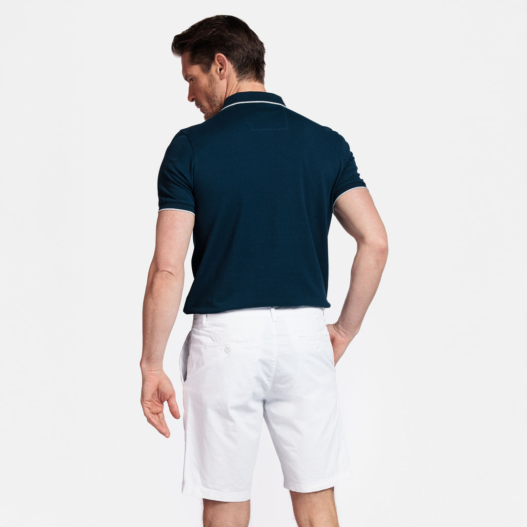 Giordano 511115 10 Stockholm White Twill Cotton Stretch Chino Shorts (1)