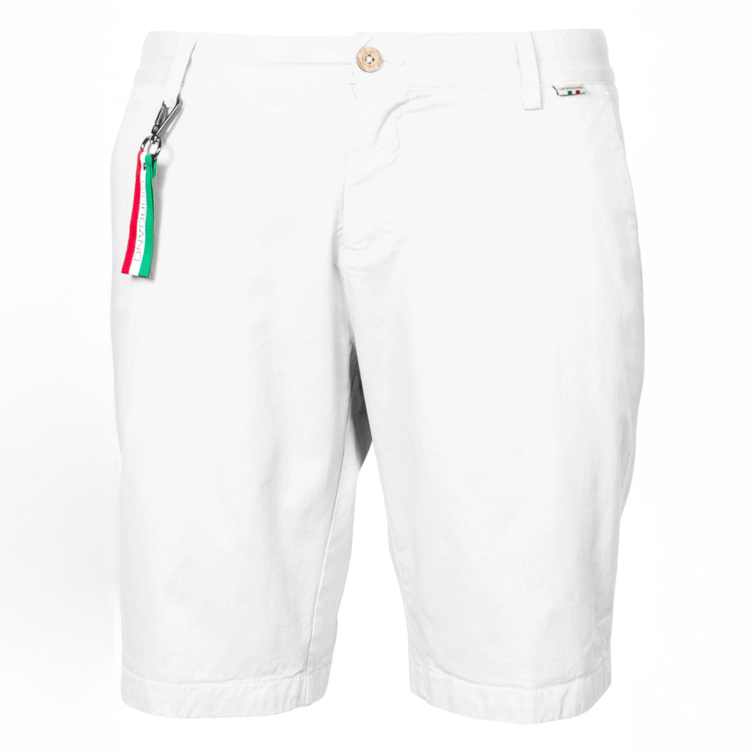 Giordano 511115 10 Stockholm White Twill Cotton Stretch Chino Shorts (1)