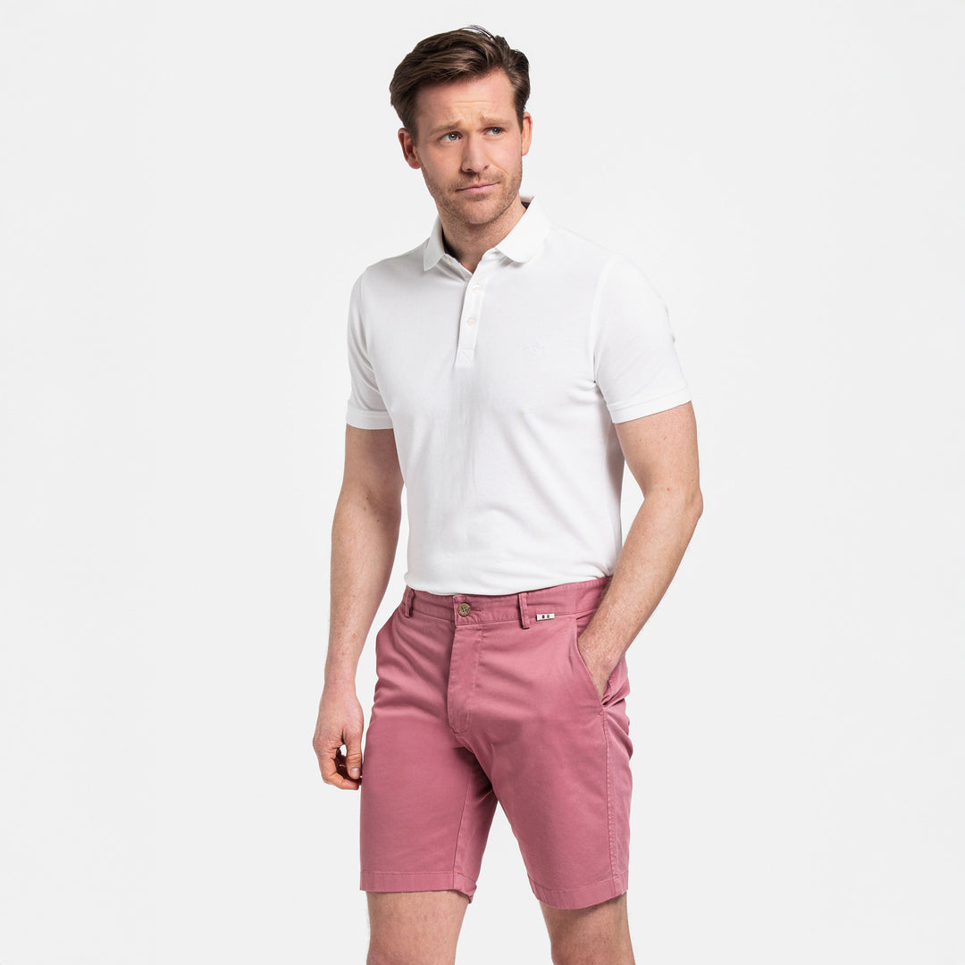 Giordano 511115 52 Mauve Twill Cotton Stretch Chino Shorts (1)