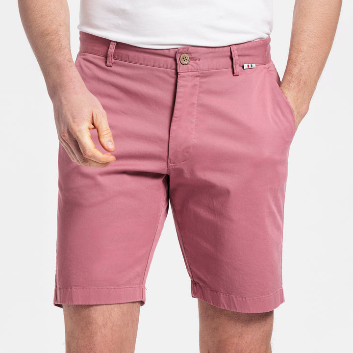 Giordano 511115 52 Mauve Twill Cotton Stretch Chino Shorts (1)
