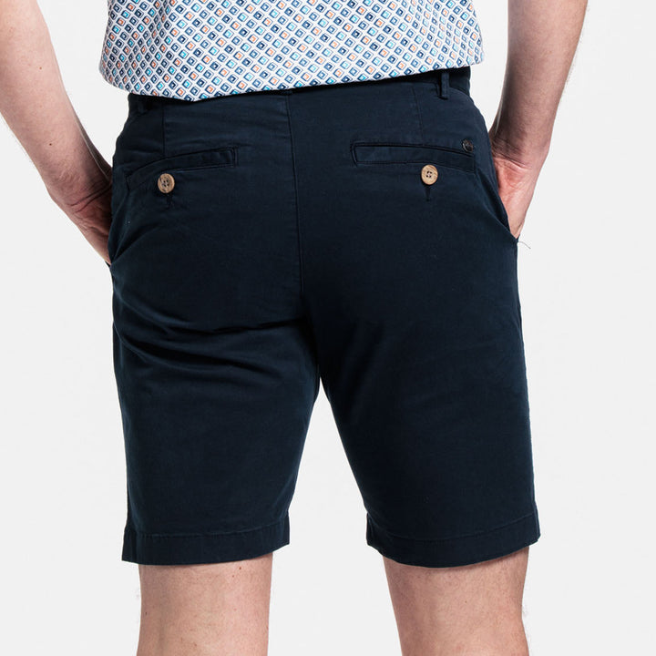 Giordano 511115 60 Navy Twill Cotton Stretch Chino Shorts (1)