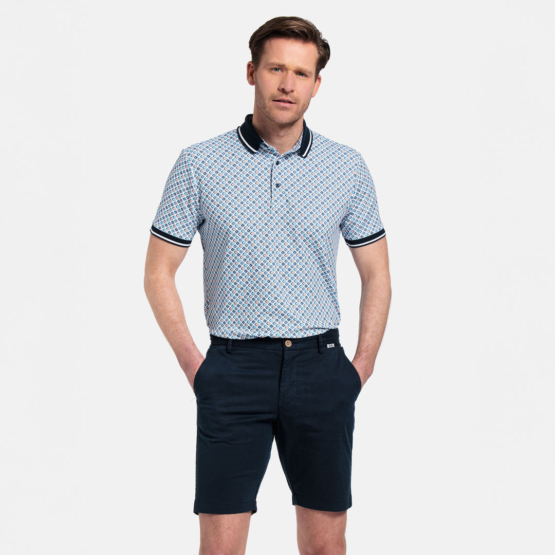 Giordano 511115 60 Navy Twill Cotton Stretch Chino Shorts (1)