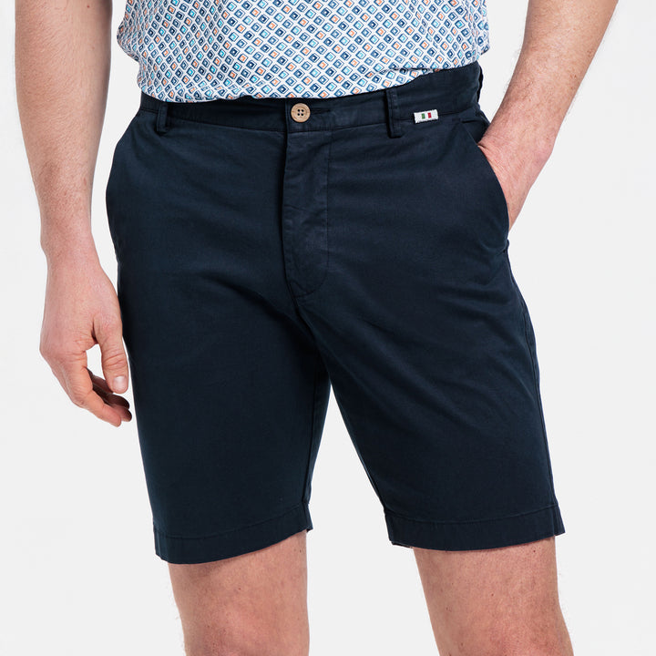 Giordano 511115 60 Navy Twill Cotton Stretch Chino Shorts (1)