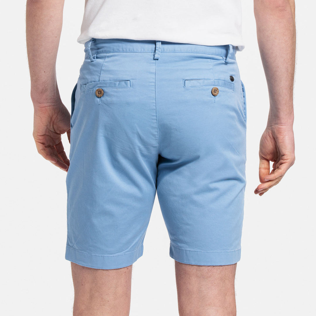 Giordano 511115 61 Sky Blue Twill Cotton Stretch Chino Shorts (1)