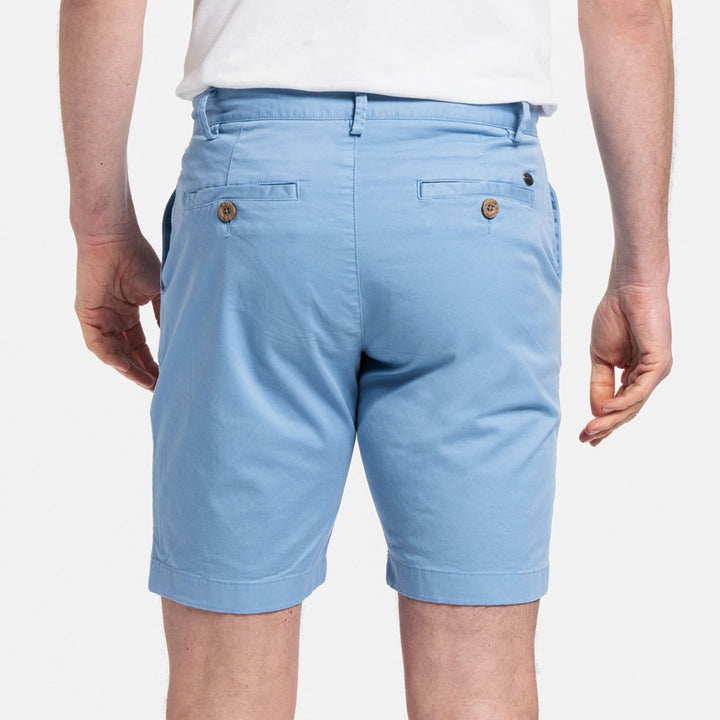 Giordano 511115 61 Sky Blue Twill Cotton Stretch Chino Shorts (1)
