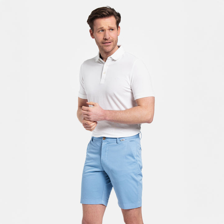 Giordano 511115 61 Sky Blue Twill Cotton Stretch Chino Shorts (1)