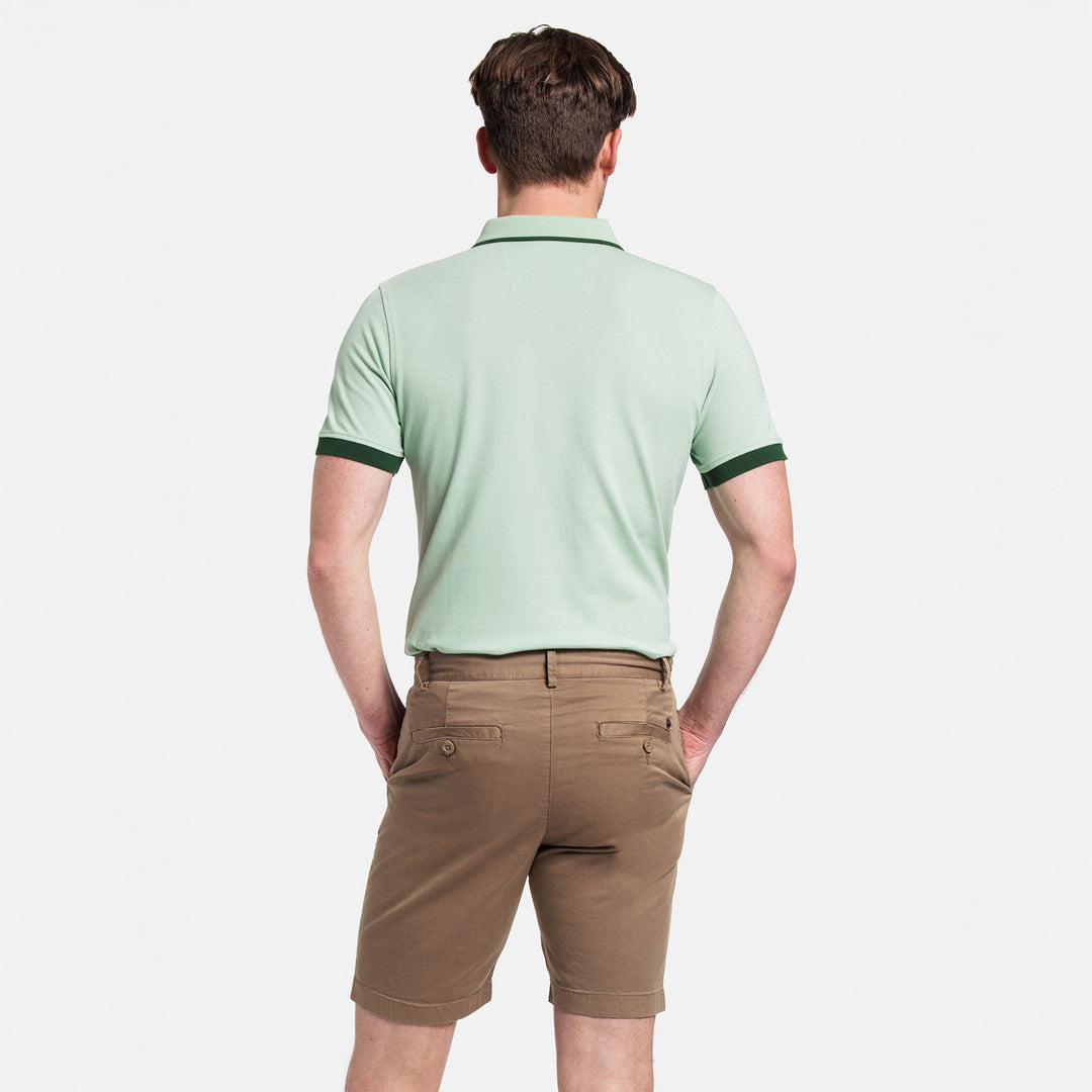 Giordano 511115 83 Dark Beige Twill Cotton Stretch Chino Shorts (1)