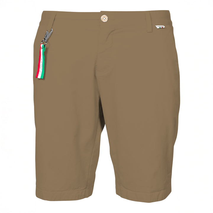 Giordano 511115 83 Dark Beige Twill Cotton Stretch Chino Shorts (1)