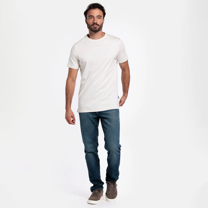 Giordano 525078 10 White Luca Liquid Cotton T-Shirt