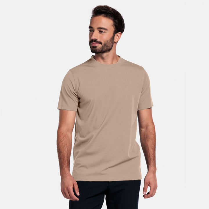 Giordano 525078 81 Taupe Luca Liquid Cotton T-Shirt