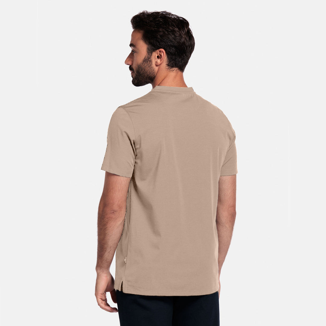 Giordano 525078 81 Taupe Luca Liquid Cotton T-Shirt
