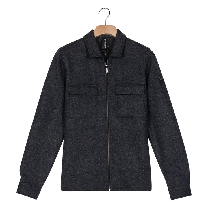 Giordano 527517 65 Carissio Mid Blue Zip Front Overshirt Shacket (30)