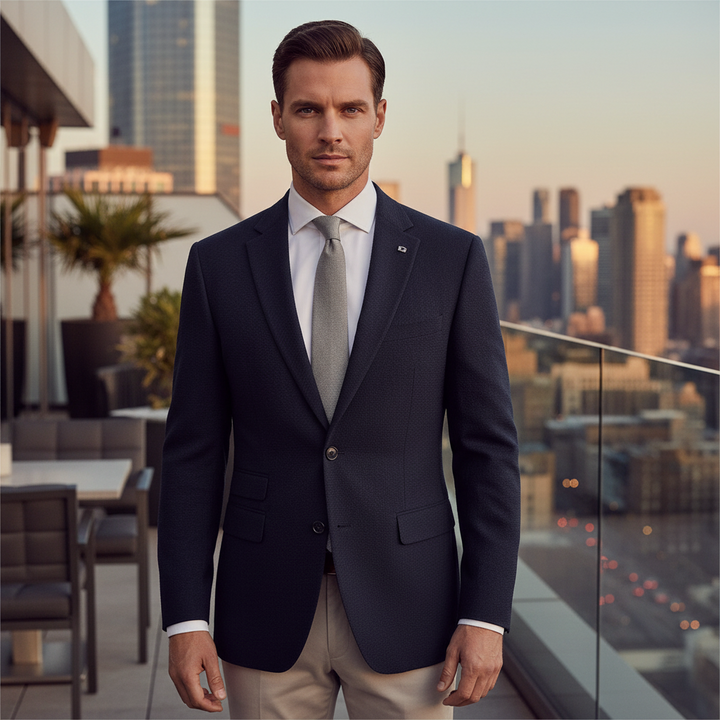 Giordano Blazer Jacket 612605 Pietro Seersucker - Navy 60
