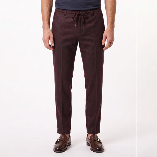 Giordano Certosa Dark Red Trousers 621062 40, front view, worn