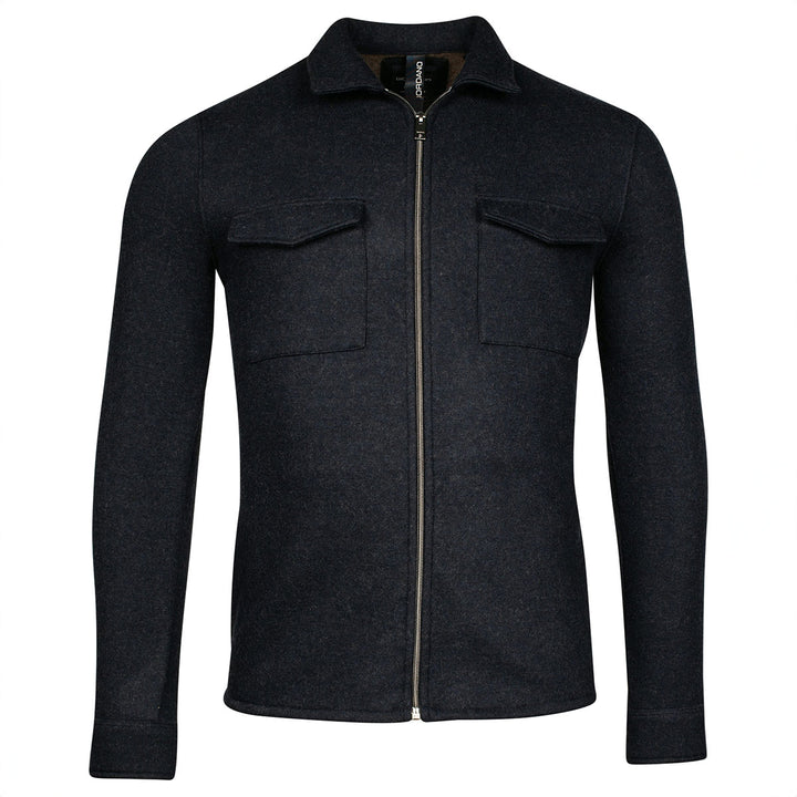 Giordano Mens Overshirt Zipped Dark Navy Carissio 427510 - Baks Menswear Bournemouth