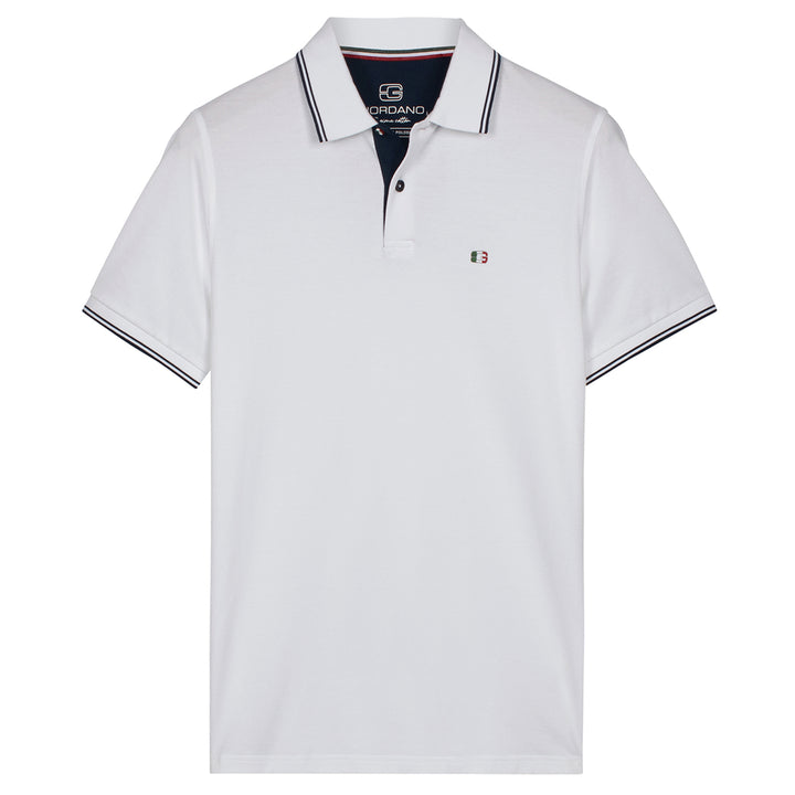 Giordano Polo Shirt 616587 Nico Signature Cotton Pique - Bright White 10