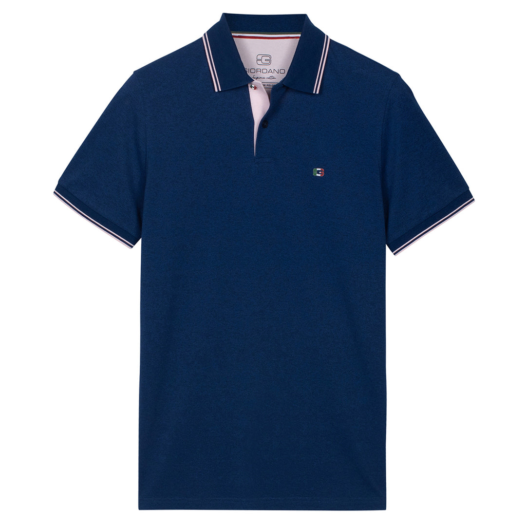 Giordano Polo Shirt 616587 Nico Signature Cotton Pique - Ink Blue 66