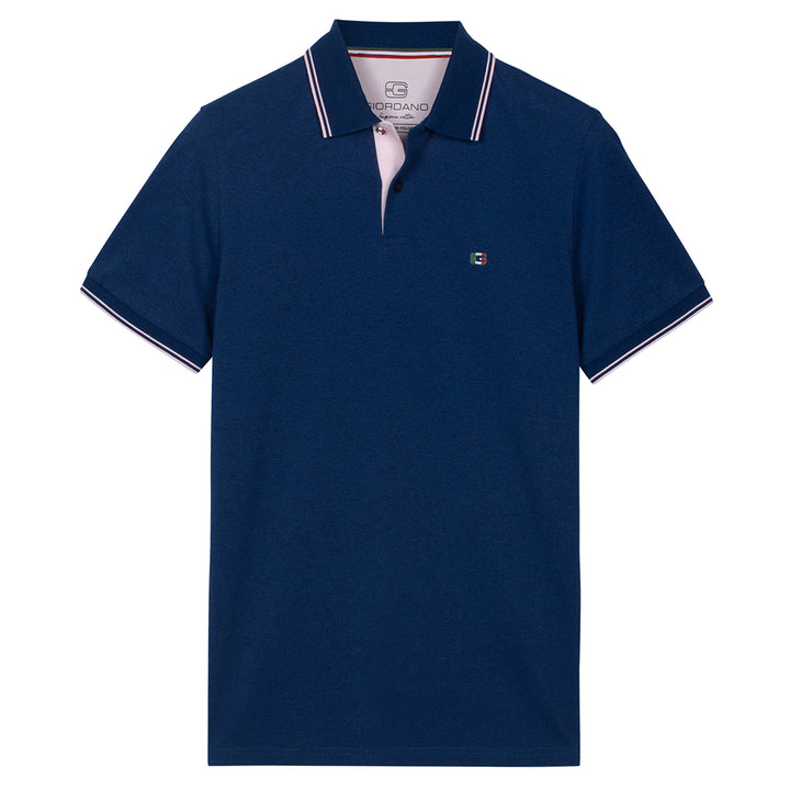 Giordano Polo Shirt 616587 Nico Signature Cotton Pique - Ink Blue 66