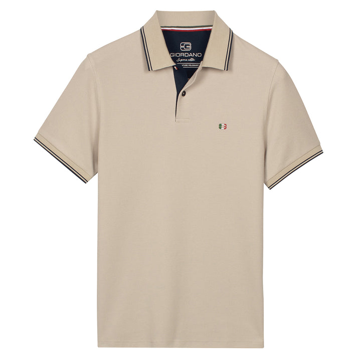 Giordano Polo Shirt 616587 Nico Signature Cotton Pique - Oyster Grey 81