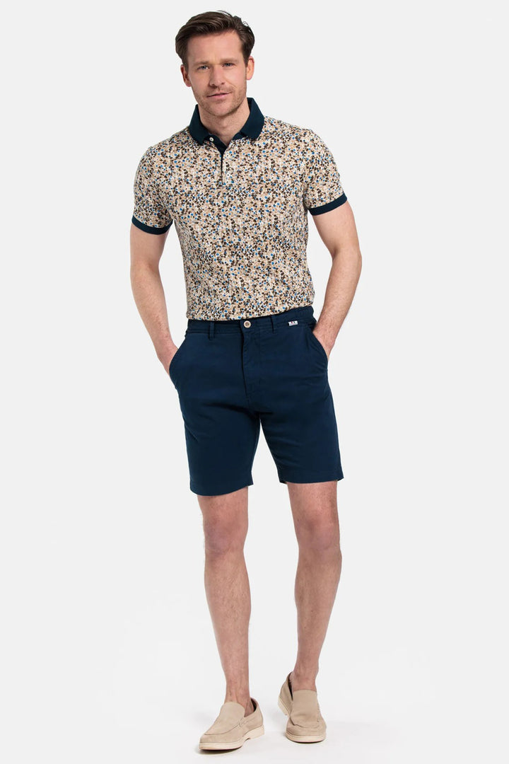 Giordano Porter 411117 69 Dark Navy Elastic Waist Cotton Shorts