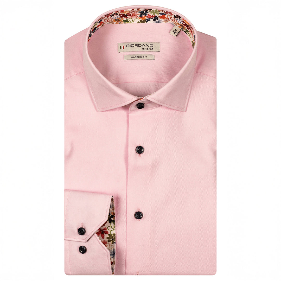 Giordano Shirt Maggiore Long Sleeve Dark Mauve 517890 50 - Baks Menswear Bournemouth