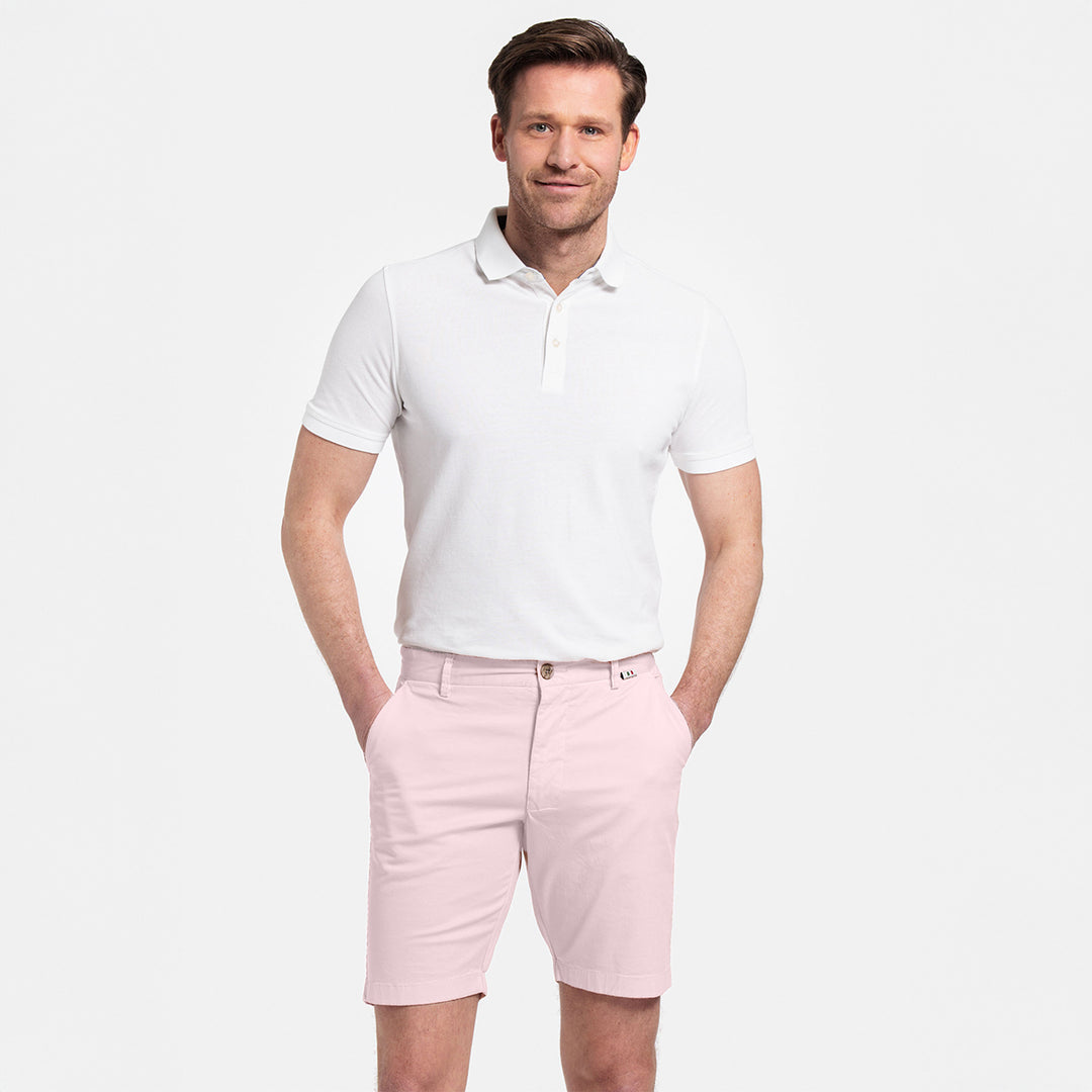Giordano Stockholm 411115 51 Soft Pink Twill Stretch Cotton Shorts