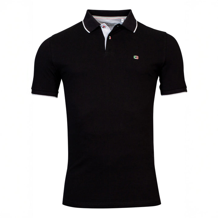 Girodano 516587 90 Black PNico Pique Polo Shirt