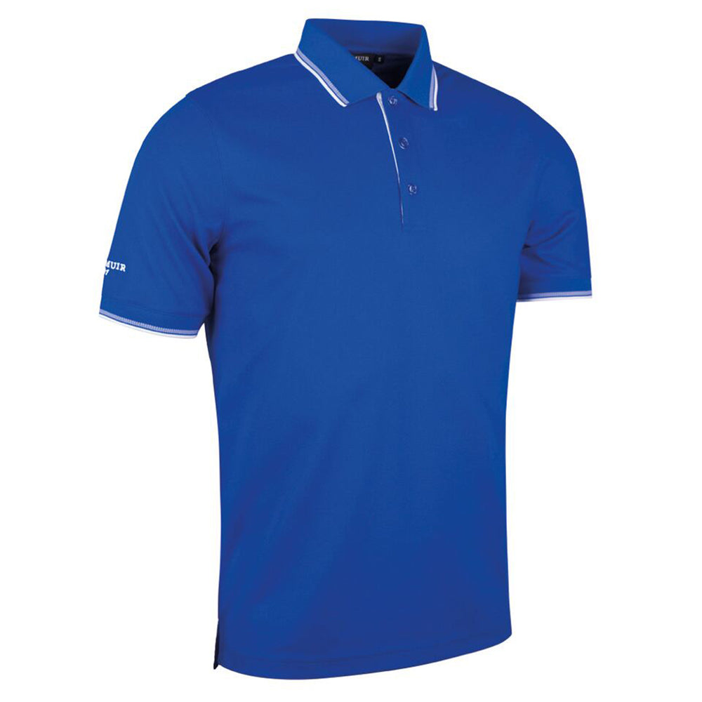 Glenmuir g.Ethan Ascot Blue White Pique Polo Shirt MSP7422-ETH - Baks Menswear Bournemouth