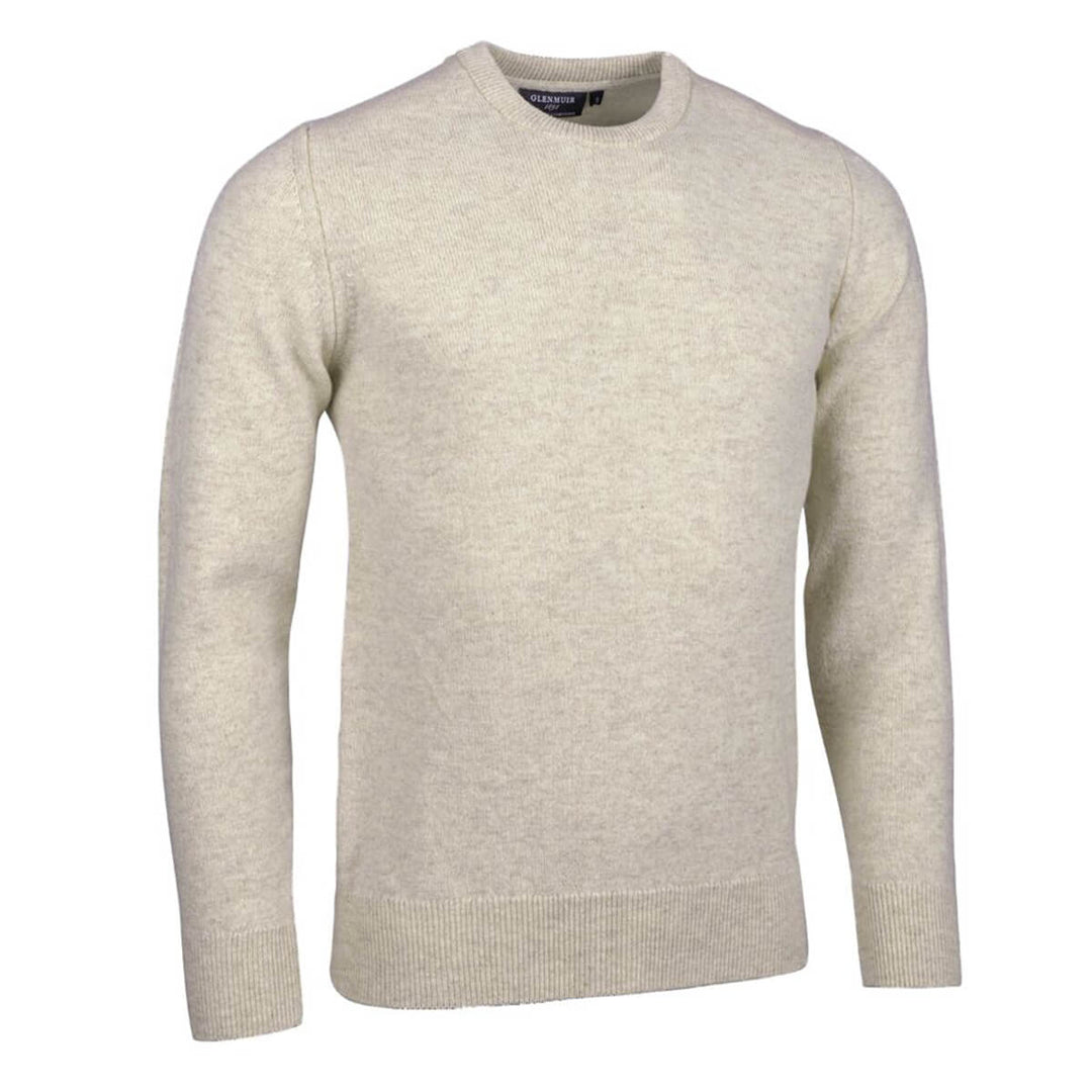 Glenmuir g.Morar Linen Marl Crew Neck Lambswool Jumper - Baks Menswear