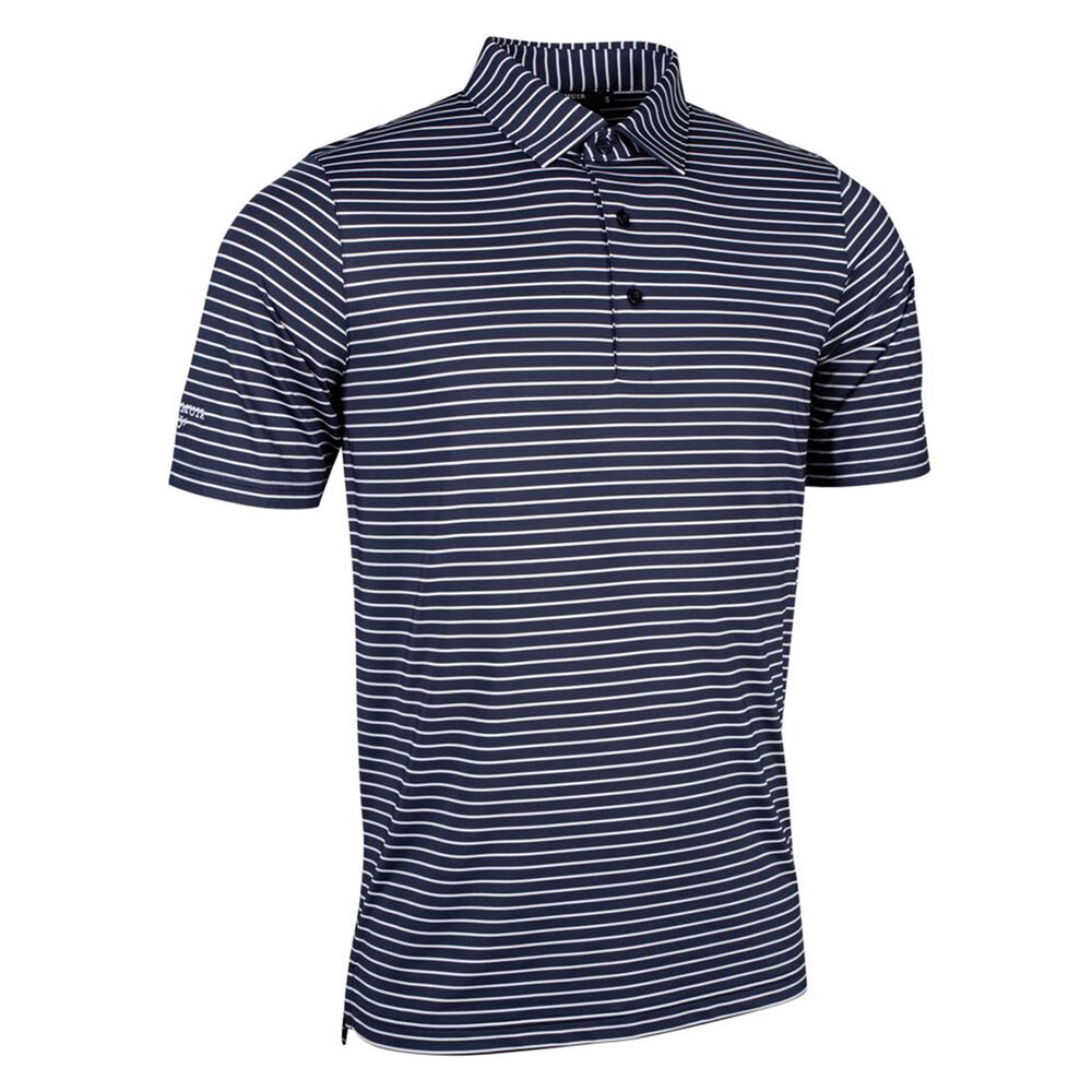 Glenmuir g.Muirhead Navy White Pencil Stripe Polo Shirt MSP7647-MUI - Baks Menswear Bournemouth