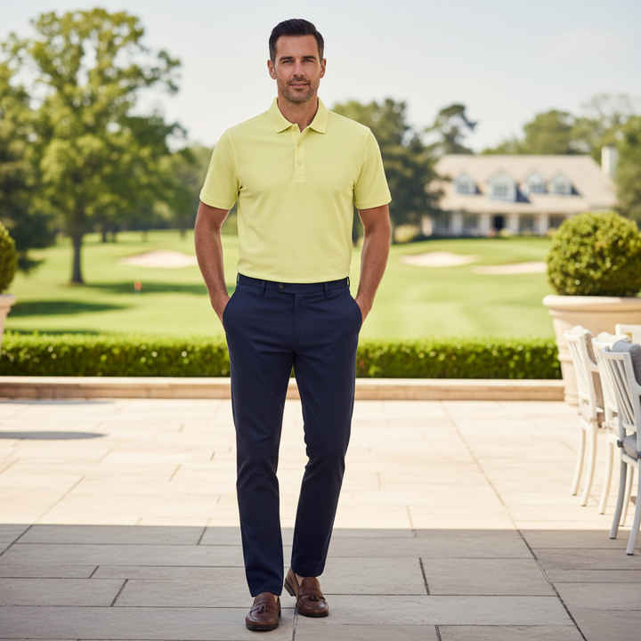 Glenmuir g.Deacon Light Yellow Pique Polo Shirt MSP7373-DEAC 141 (7)