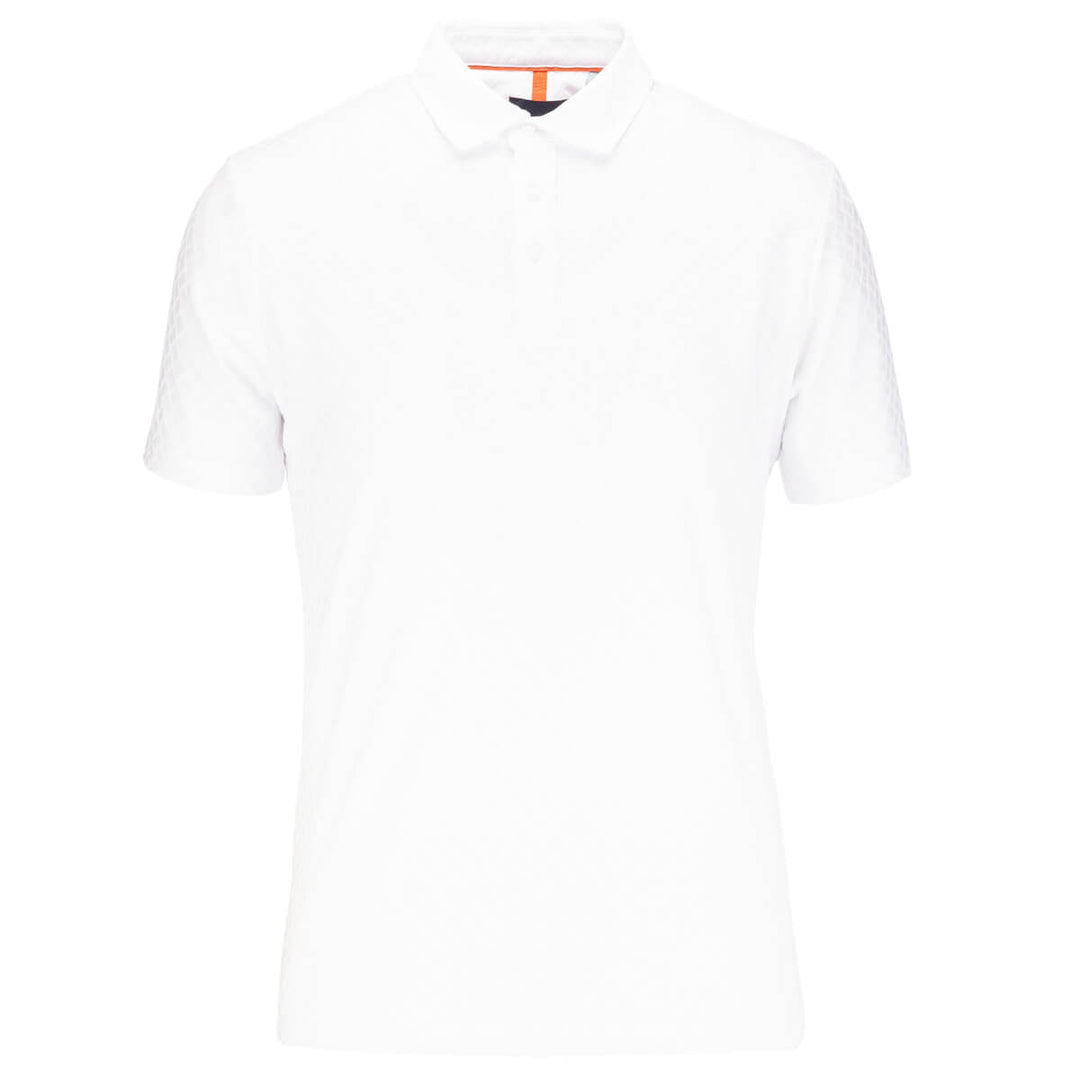 Guide London SJ5589 White Stitch Detail Polo Shirt - Baks Menswear