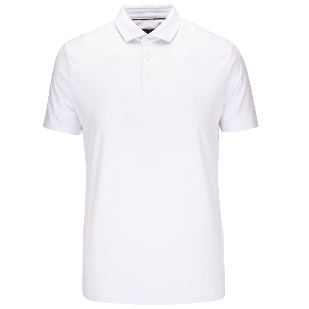 Guide London SJ5730 White Stretch Cotton Polo Shirt - Baks Menswear Bournemouth