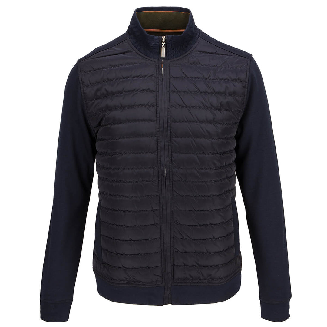 Guide London SW1013 Navy Zip Front Padded Jacket - Baks Menswear