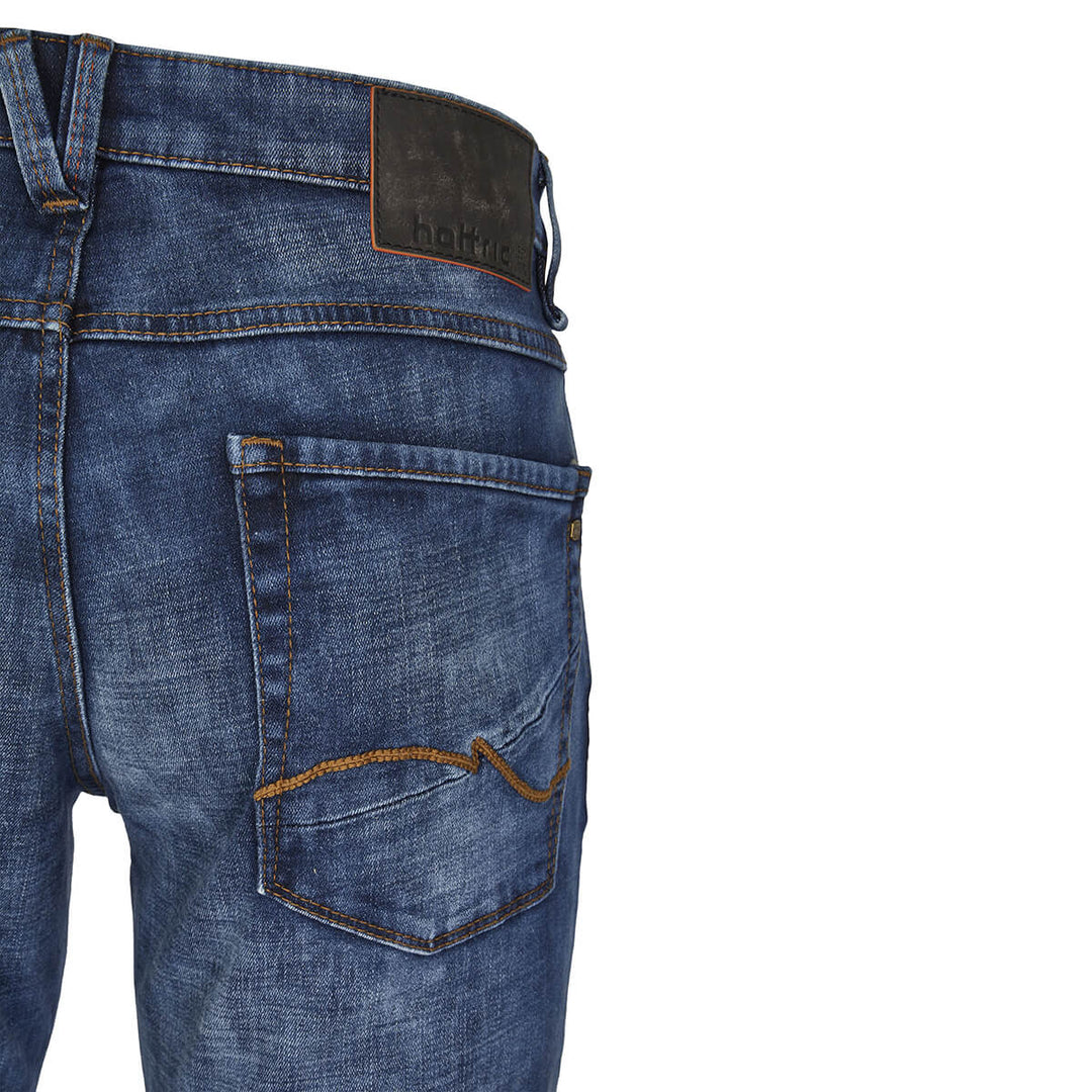 Hattric Harris 688495 9690 49 Mid Blue Used Look Slim Stretch Jeans - Baks Menswear
